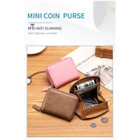 Japanese Coin Purse Foreign RFID Anti-Theft Swiping Mens and Womens Zipper Coin Storage Classification Coin Purse