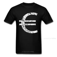 Vintage Logo Tshirt Man T Shirts Punk Style Euro Currency Symbol Tee Shirt Mens Tops Summer/autumn Cotton Clothes - T-shirts - AliExpress