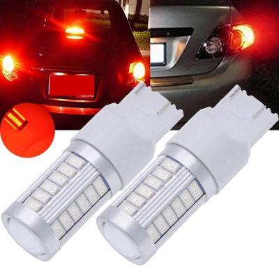 7443, T20 Led Bulbs Red 900 Lumens Super Bright Turn Signals Light Brake Stop Parking Light Back Up Reverse Light Tail Light Bulb DC 12V 3.6W (Pack Of 2)