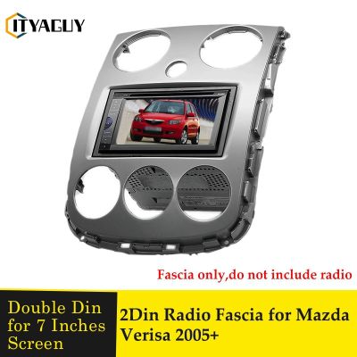 2 Din รถวิทยุ Fascia สำหรับ Mazda Verisa 2005 + DVD สเตอริโอกรอบแผ่นอะแดปเตอร์ติดตั้ง Dash การติดตั้ง Bezel Trim Kit