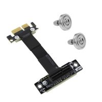 PCIe 3.0 X1 to 1X Extension Cable R11SL PCI Express 3.0 Riser Card Ribbon 90 Degree Right Angle with 2x Magnetic Base Screw