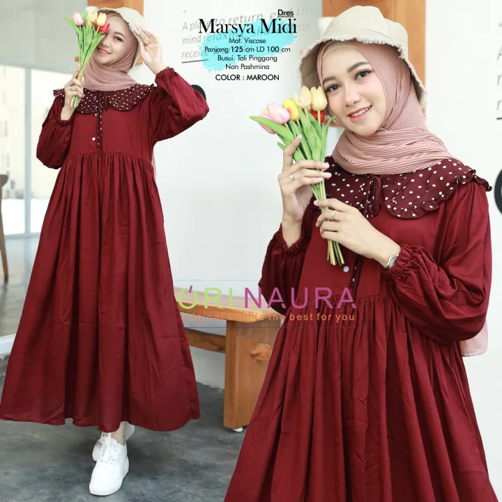 Mini Dress Marsya Dress Gamis Mini ...