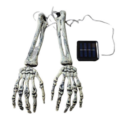 Halloween Skeleton Hands Arms Hand Stakes with 40 LED Lights for Party Indoor Outdoor Decor