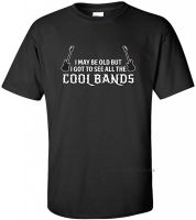 Hip Hop Men T-shirt Got to See The Cool Bands Adult Mens Graphic Tshirt Novelty T Shirt Bass Guitar Printed