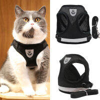 Cat Collar Vest Harness Leash สำหรับสุนัขแมวลูกแมวปรับสะท้อนแสงลูกสุนัข Lead Travel เชือกเดินสัตว์เลี้ยงอุปกรณ์เสริม