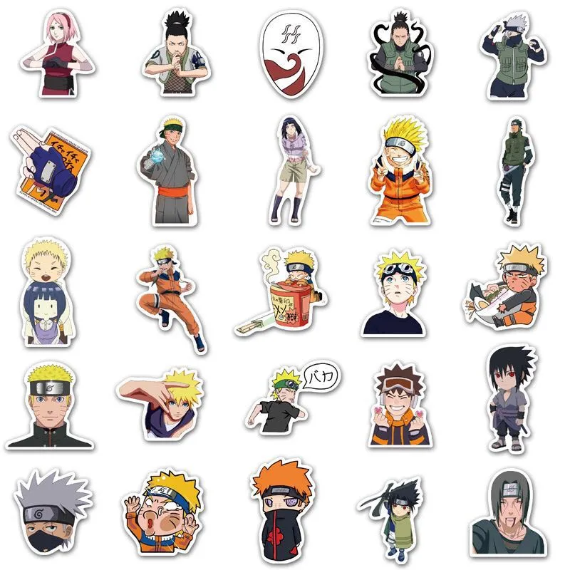 xs069 50pcs new naruto anime stickers suitcase laptop mobile phone stickers lazada ph