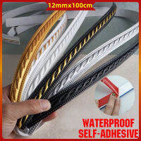 12มม. X 100ซม. กรอบรูปกระจกตกแต่งขอบสายกาวในตัว Punch-Free Soft PVC Wall Lines