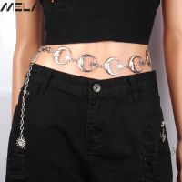 【hot sale】 ┇ B55 Women Punk Gothic Moon Sun Star Classic Vintage Pendant Belt Fashion Hip Hop Pants Chain Decoration Metal Belts High Waist Chain