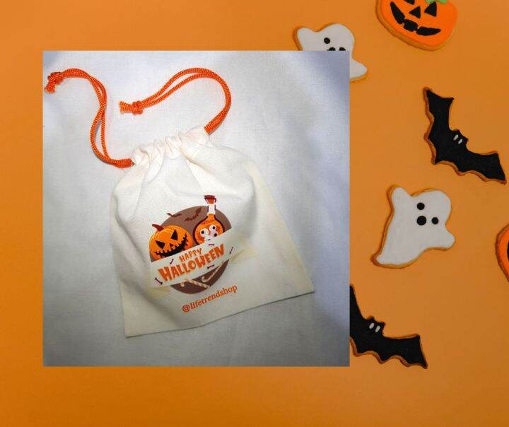 ถุงผ้า-ถุงของขวัญ-ฮาโลวีน-halloween-gift-bag