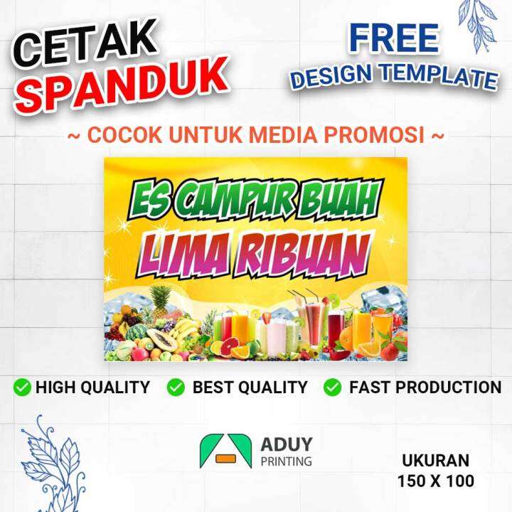 Cetak Banner Spanduk Minuman Es Campur Bisa Custom Ukuran 150x100 cm ...