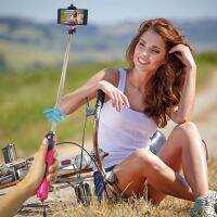 Selfie Stick Selfie ติดตั้งกล้องส่องทางไกล Monopod Tripods ชัตเตอร์ระยะไกล Bluetooth