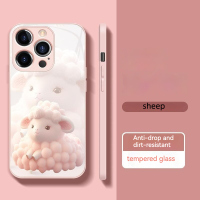 เคสโทรศัพท์ซิลิโคนนิ่มสีชมพูน่ารักเคสสำหรับ Apple iPhone โทรศัพท์15 14 Pro Max Plus เคสมีสไตล์ทันสมัยฝาหลังจาก GGQcase