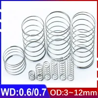 Wire Diameter 0.6mm/0.7mm Small Compression Spring Buffer Return Short Spring Release Pressure Spring Y-type 304 Stainless Steel Traps  Drains