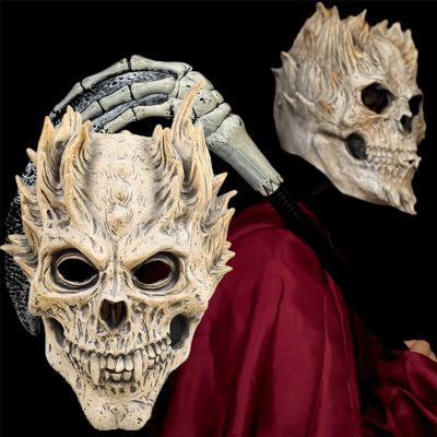 Halloween Cosplay Mask Skeleton Skull Warrior Masks Death Skull Mask Demon Horror Halloween Party Dance Prom  Masks