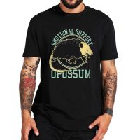 Emotional Support Opossum T Shirt Cute Animals Funny Casual Tee Shirts 100% Cotton Short Sleeve Oversize Summer T-Shirt