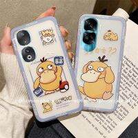 Phone Case เคส Honor90 Honor 90 Lite 5G เคสลายการ์ตูนน่ารักสีเหลือง Koda Duck เคสนิ่มใสป้องกันเลนส์ซิลิโคน2023