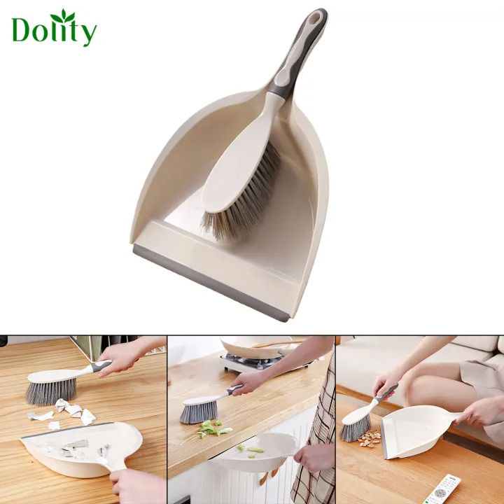 Dolity Small Dustpan and Brush Set, Whisk Broom and Dust Pans with
