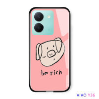 Volans เคสกระจกนิรภัยขอบนิ่มลายการ์ตูนญี่ปุ่นสำหรับเด็กผู้หญิง Y36 Y36ชุดนางกระต่ายสำหรับเด็กผู้หญิง5G