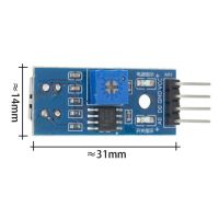 【⊕Good quality⊕】 qiu7770703 โมดูลติดตามเส้นกั้นสำหรับบอร์ดไดโอดไตรโอด Arduino 3.3V สวิตช์ Ir โฟโต้อิเล็กทริคเซ็นเซอร์สะท้อนแสงอินฟราเรด Tcrt5000