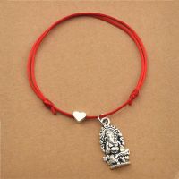 New Trendy Lucky Heart Thailand Ganesha Buddha String Animal Elephant Red Cord Rope Adjustable Bracelets Handmade Amulet Jewelry