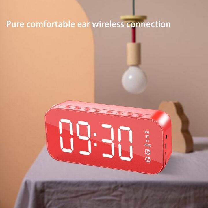 Digital Bluetooth Compatible Speaker Wireless Desk HiFi Music Alarm