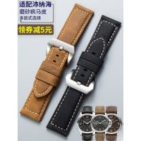 ▶★◀ Suitable for Panerai genuine leather watch strap mens handmade watch strap Panerai watch 22 24mm cowhide