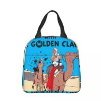 ☈❆✎ The Crab With The Golden Claws Lunch Bag box Tin Tin Anime Children Aluminum Bag Foil Portable Lunchbox