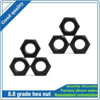 ✖₪ 1/2/5/10/20/25/50pcs Black Grade 8.8 Steel DIN934 Hex Hexagon Nut M1.4 M1.6 M2 M2.5 M3 M4 M5 M6 M8 M10 M12 M14 M16 M18 M20 M24