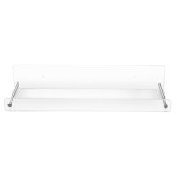 2 Pack Acrylic Floating Shelves, 15 L x3.25inch W, Clear Bathroom Wall Shelf, Bookshelves, Invisible Display for Office