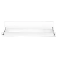 2 Pack Acrylic Floating Shelves, 15 L x3.25inch W, Clear Bathroom Wall Shelf, Bookshelves, Invisible Display for Office