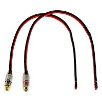 Speaker Wire 14 AWG with Phono RCA Female Jack, 2 Channels