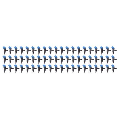 60 Pieces Irrigation Drip Emitter Garden Flag Irrigation Dripper, Trees and Shrubs (Blue Black,2GPH)