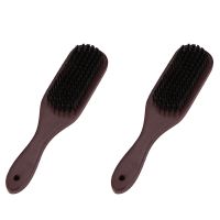 2X Fade Brush Comb Scissors Cleaning Brushes Barber Shop Skin Fade Vintage Oil Head Broken Hair Shape Carving Brush