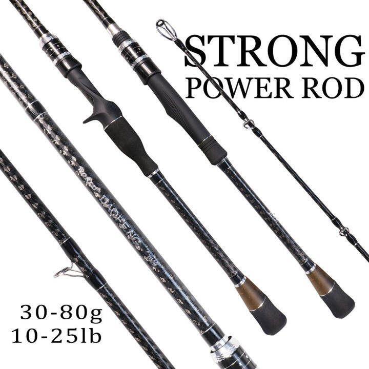 【TRAINFIS】Fishing Rod Spinning Rod 10-25LB Rod 1.8m/2.1m Heavy Power ...