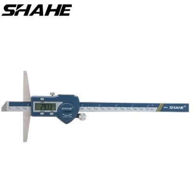 SHAHE เครื่องชั่งอิเล็กทรอนิกส์ความลึกดิจิตอล/200/300Mm เครื่องมือวัดเครื่องมือวัดความลึกของไมโครเมตรเครื่องวัดระยะเวอร์เนีย
