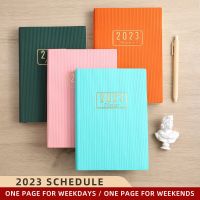 [Hagoya Stationery Stor] 2023 A5โน้ตบุ๊คแบบพกพา Notepad Index List Diary Weekly Agenda Planner ตารางโน้ตบุ๊คเครื่องเขียนอุปกรณ์สำนักงานโรงเรียน