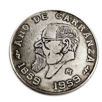 【CC】▫❆  1859-1959 Commemorative Coin Collection Año De Carranza COPY Specie
