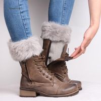 Furry Ribbed Boot Cuffs รองเท้าบูท Toppers ขาอุ่น