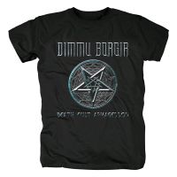 เสื้อยืดผู้ชายผู้หญิงเสื้อยืด Dimmu Borgir Harajuku แบรนด์เสื้อยืดผ้าฝ้ายพังค์ฟิตเนส Hardrock เสื้อสีดำสเก็ตบอร์ดปีศาจสเกตบอร์ดขนาด5XL 6XL