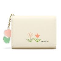 Dompet Desainer Bermerek Dompet Kecil Pola Bunga Tas Koin Mini Kulit PU Lembut Wanita Dompet Fashion Tempat Kartu Wanita