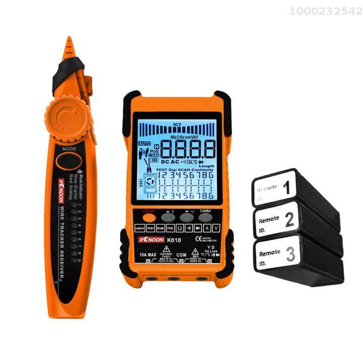 KKNOON K618 500M Handheld Portable Cable Tester with LCD Display
