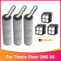 แปรงลูกกลิ้งและแผ่นกรอง Hepa สำหรับ Tineco Floor ONE S5เปลี่ยนอุปกรณ์ล้างเปียกและแห้งอะไหล่เครื่องดูดฝุ่น