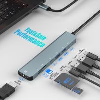 USB C Hub Type C Docking Station Adapter พร้อม4K HDMI USB 3.0 Sdtf Card Reader PD สำหรับ Pro Proair Thunderbolt 3