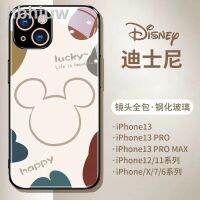 เคสซิลิโคน☸แอปเปิ้ลดอกไม้ดิสนีย์13เคสโทรศัพท์มือถือ IPhone12promax รวมทุกอย่าง11Pro แก้ว Xs/Xr/7/8P ชุด6ชิ้น