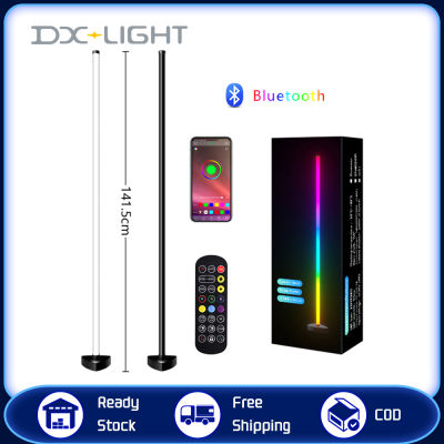 โคมไฟ DX-LIGHT แบบเรียบง่ายโคมไฟตั้งพื้น LED RGB ขนาด142ซม. โคมไฟแบบสแตนด์ทันสมัยสบายๆสไตล์นอร์ดิกตกแต่งห้องนั่งเล่นโคมไฟห้องนอน DIY