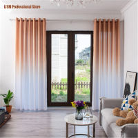 Ombre Window Curtains for Living Room Bedroom Gradient Grey to White Print on Rayon Blend Fabric Drapery Treatments