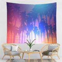 Beautiful Sunset Tapestry Beach Blue Sea Wall Hanging Tapestries Wall Cloth Mat Background Blanket Home Decor