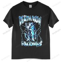 เสื้อยืดพิมพ์ลายพู่กันชายร่างผอมเสื้อยืดฤดูร้อน Death Row เสื้อยืดผ้าฝ้าย