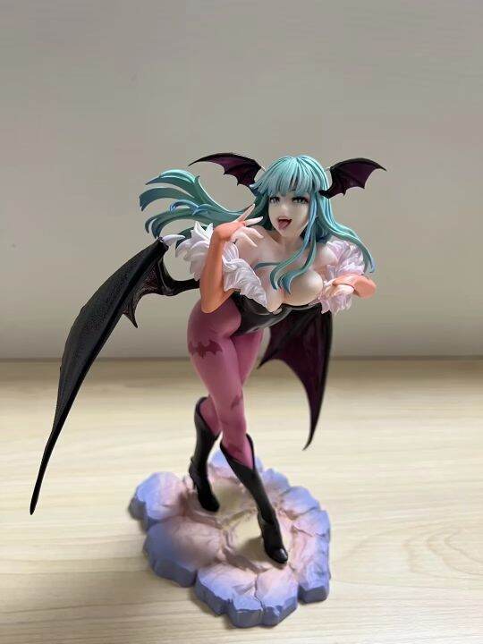 zzooi-23cm-vampireed-hunter-morrigan-aensland-felicia-anime-action-figure-darkstalkers-bishoujo-collection-figurine-halloween-toy-gift