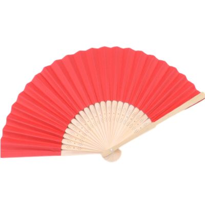 【CW】 Bamboo Fan Silk Hand Fans Folding Fan Painted Fan Paper Hand Fan 21cm Gifts 1PCS Solid Color Dances Portable Folding Paper Fan